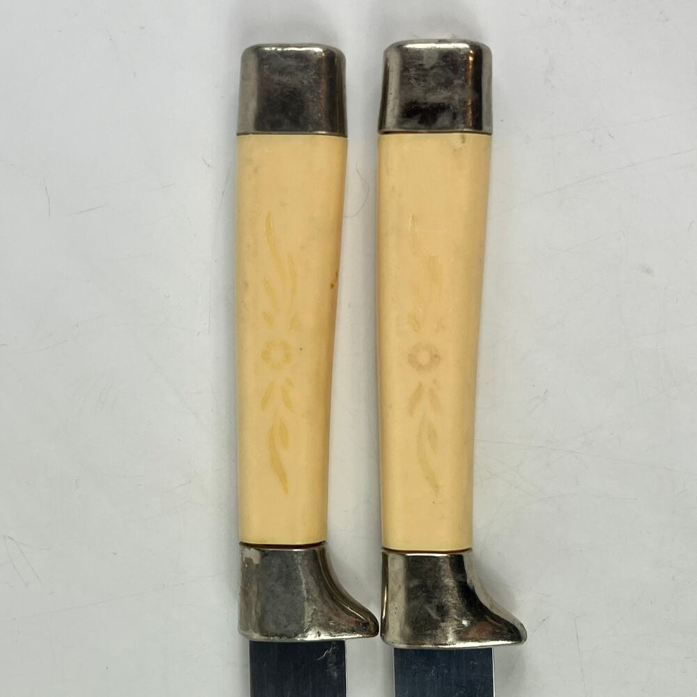 Vintage Regent Sheffield Miracle Worker Frozen Food Knives Serrated England x2 - Picture 3 of 9